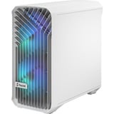 Fractal Design Compact RGB White TG Clear, Tower-Gehäuse weiß, Tempered Glass