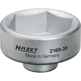 Hazet Ölfilterschlüssel 2169-36, 3/8", Steckschlüssel für Ölfilter 6kant, 36mm