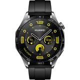 Huawei Watch GT4 46mm (Phoinix-B19F), Smartwatch schwarz, schwarzes Fluorelastomer-Armband