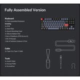 Keychron K8 Pro, Gaming-Tastatur schwarz/blau, DE-Layout, Gateron G Pro Brown, Hot-Swap, Aluminiumrahmen, RGB