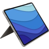Logitech Combo Touch für iPad Pro 12 5/6 Gen. 920-010216, Tastatur hellbeige, DE-Layout, Scherenmechanik, für iPad Pro 12,9" (5. und 6. Generation)