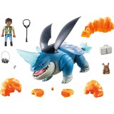 PLAYMOBIL 71082 Dragons: The Nine Realms - Plowhorn & D'Angelo, Konstruktionsspielzeug Mit Kristallfels zum Sprengen