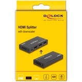 DeLOCK HDMI Splitter 1 x HDMI in zu 2 x HDMI out 4K 60 Hz schwarz