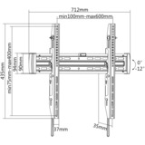 Digitus Wandhalterung schwarz