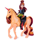 Spin Master Unicorn Academy - Cinders Lagerfeuer-Set, Spielfigur mit Valentina, Cinder und Zubehör