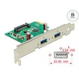 DeLOCK PCIe x1 Karte zu 2x ext. USB 3.2 Gen 1, USB-Controller SATA-Stromanschluss