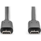 Digitus USB 2.0 Anschlusskabel USB-C > USB-C schwarz, 1,8 Meter, PD, Laden mit bis zu 15 Watt
