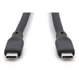Digitus USB 3.2 Gen 2 Silikon-Anschlusskabel USB-C > USB-C schwarz, 0,5 Meter, PD, Laden mit bis zu 100 Watt