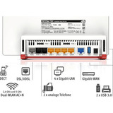 FRITZ! Box 7581 Wi-Fi 5 VDSL Router mit Modem Generalüberholt weiß/rot