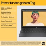 HP 15-fc0174ng, Notebook schwarz, ohne Betriebssystem, 39.6 cm (15.6 Zoll), 512 GB SSD