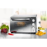 Rommelsbacher Back- und Grillofen BGS 1400, Mini-Backofen silber/schwarz