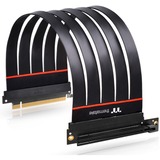 Thermaltake PCIe 90° Extender Kabel 4.0 16x 30cm, Verlängerungskabel schwarz, abgewinkelt