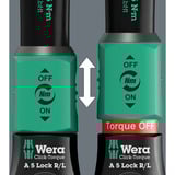 Wera Drehmomentschlüssel mit Durchsteckvierkant Click-Torque Lock A 5 R/L schwarz/grün, Abtrieb 1/4", 2,5 bis 25Nm