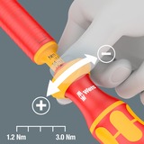 Wera Kraftform Kompakt VDE 15 Torque extra slim 1 Tool Finder, 15-teilig, Schraubendreher rot/gelb, inkl. Drehmoment-Steckgriff, VDE-Wechselklingen