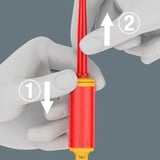 Wera Kraftform Kompakt VDE 15 Torque extra slim 1 Tool Finder, 15-teilig, Schraubendreher rot/gelb, inkl. Drehmoment-Steckgriff, VDE-Wechselklingen