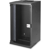 Digitus Wandgehäuse SOHO PRO - 254 mm (10") - 595x315x300 mm, IT-Schrank schwarz, 12 Höheneinheiten