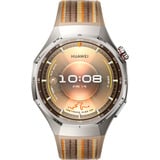 Huawei Watch GT 6 Pro (Atum-B29W), Smartwatch schwarz, Titangehäuse, braunes Nylonarmband