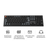Keychron V6 Ultra 8K, Gaming-Tastatur schwarz, DE-Layout, Keychron Silk POM Red, Hot-Swap, RGB