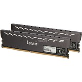 Lexar DIMM 16 GB DDR4-3200 (2x 8 GB) Dual-Kit, Arbeitsspeicher LD4BU008G-R3200GDXG, THOR Gaming Black, INTEL XMP