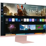 SAMSUNG Smart Monitor M8 S32BM80PUU, LED-Monitor 80 cm (32 Zoll), pink, UltraHD/4K, USB-C, HDMI