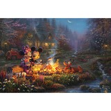 Schmidt Spiele Thomas Kinkade Studios: Disney - Mickey and Minnie Sweetheart Campfire, Puzzle 200 Teile
