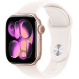Apple Watch Series 11, Smartwatch Titan Gold, Titangehäuse, 42 mm, Sportarmband blassrosa M/L, Cellular