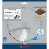 Bosch PRO Wood cordless Kreissägeblatt, Ø 190mm, 60Z Bohrung 30mm, für Akku-Handkreissägen