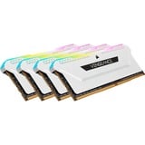 Corsair DIMM 64 GB DDR4-3600 (4x 16 GB) Quad-Kit, Arbeitsspeicher weiß, CMH64GX4M4D3600C18W, Vengeance RGB PRO SL, INTEL XMP