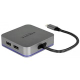 DeLOCK USB-C Dockingstation grau, HDMI, Power Delivery, RJ-45