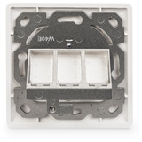 Digitus Leerdose für Keystone Module, 3x RJ-45, Anschlussdose weiß, 45° Auslass