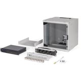 Digitus Netzwerk-Set SOHO Pro 10" 315x300 mm (BxT), IT-Schrank hellgrau, 6 Höheneinheiten