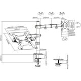 Digitus Single Monitorhalterung & Notebookhalterung schwarz (matt)