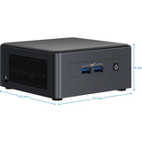Intel® NUC 11 Pro Kit NUC11TNHi5, Barebone schwarz, ohne Betriebssystem