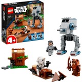 LEGO 75332 Star Wars AT-ST, Konstruktionsspielzeug mit Ewok Wicket und Scout Trooper Minifiguren und Starter-Bauelement, Set 2022