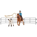 Schleich Farm World Team Roping mit Cowgirl, Spielfigur 