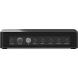 goobay HDMI-Umschaltbox 4 auf 1 (4K @ 60Hz), HDMI Switch schwarz, mit Fernbedienung