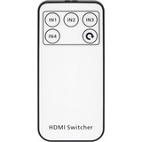 goobay HDMI-Umschaltbox 4 auf 1 (4K @ 60Hz), HDMI Switch schwarz, mit Fernbedienung