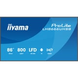 iiyama LH8666UHSB-B1AG, Public Display schwarz (matt), UltraHD/4K, VA, HDMI, USB-C