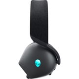 Dell Alienware Tri-Mode Wireless AW725H Dark Side of the Moon, Gaming-Headset schwarz, Hi-Res Audio, Bluetooth, 2,4 GHz, Kabel