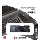 Kingston DataTraveler Exodia Onyx 256 GB, USB-Stick schwarz/schwarz, USB-A 3.2 Gen 1