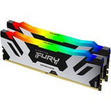 Kingston FURY DIMM 32 GB DDR5-6800 (2x 16 GB) Dual-Kit, Arbeitsspeicher schwarz/silber, KF568C36RSAK2-32, Fury Renegade Silver, INTEL XMP