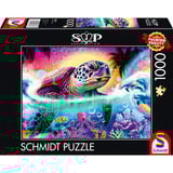 Schmidt Spiele Sheena Pike: Neon-Schildkröte, Puzzle 1000 Teile