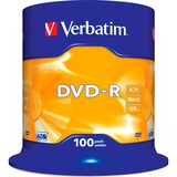 Verbatim DVD-R 4,7 GB, DVD-Rohlinge 16fach, 100 Stück