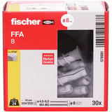 fischer Porenbetondübel FFA 8 hellgrau, 30 Stück