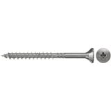 fischer Spanplattenschraube PowerFast 4,0x50 Senkkopf PZ 200 Stück, mit Teilgewinde, Edelstahl A2