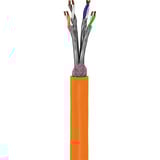 goobay Netzwerkkabel Cat.7a S/FTP (PiMF) Dca orange, 50 Meter, doppelt geschirmt