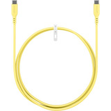 goobay USB 2.0 Silikonkabel gelb, USB-C Stecker > USB-C Stecker gelb, 1,5 Meter, PD 60 Watt