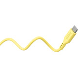 goobay USB 2.0 Silikonkabel gelb, USB-C Stecker > USB-C Stecker gelb, 1,5 Meter, PD 60 Watt