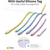 goobay USB 2.0 Silikonkabel gelb, USB-C Stecker > USB-C Stecker gelb, 1,5 Meter, PD 60 Watt
