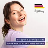 Beurer TB Bürstenköpfe Clean Eco Green Planet, Aufsteckbürste dunkelblau, 4er Pack